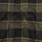 1 Yard Cotton Twill Flannel Charcoal Light Olive and Mustard Yellow Plaid Deadstock